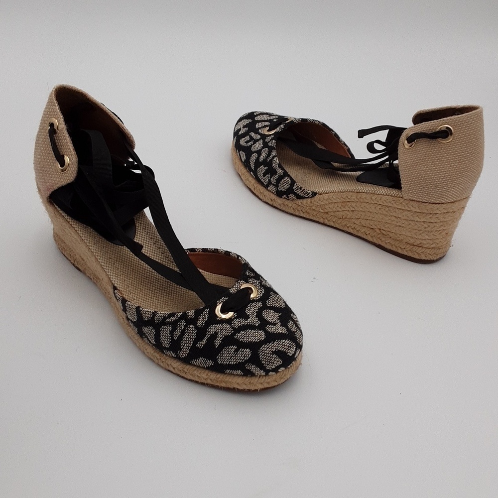 Santa Lolla women espadrille 6 animals printed metallic black boho vacation Y2K